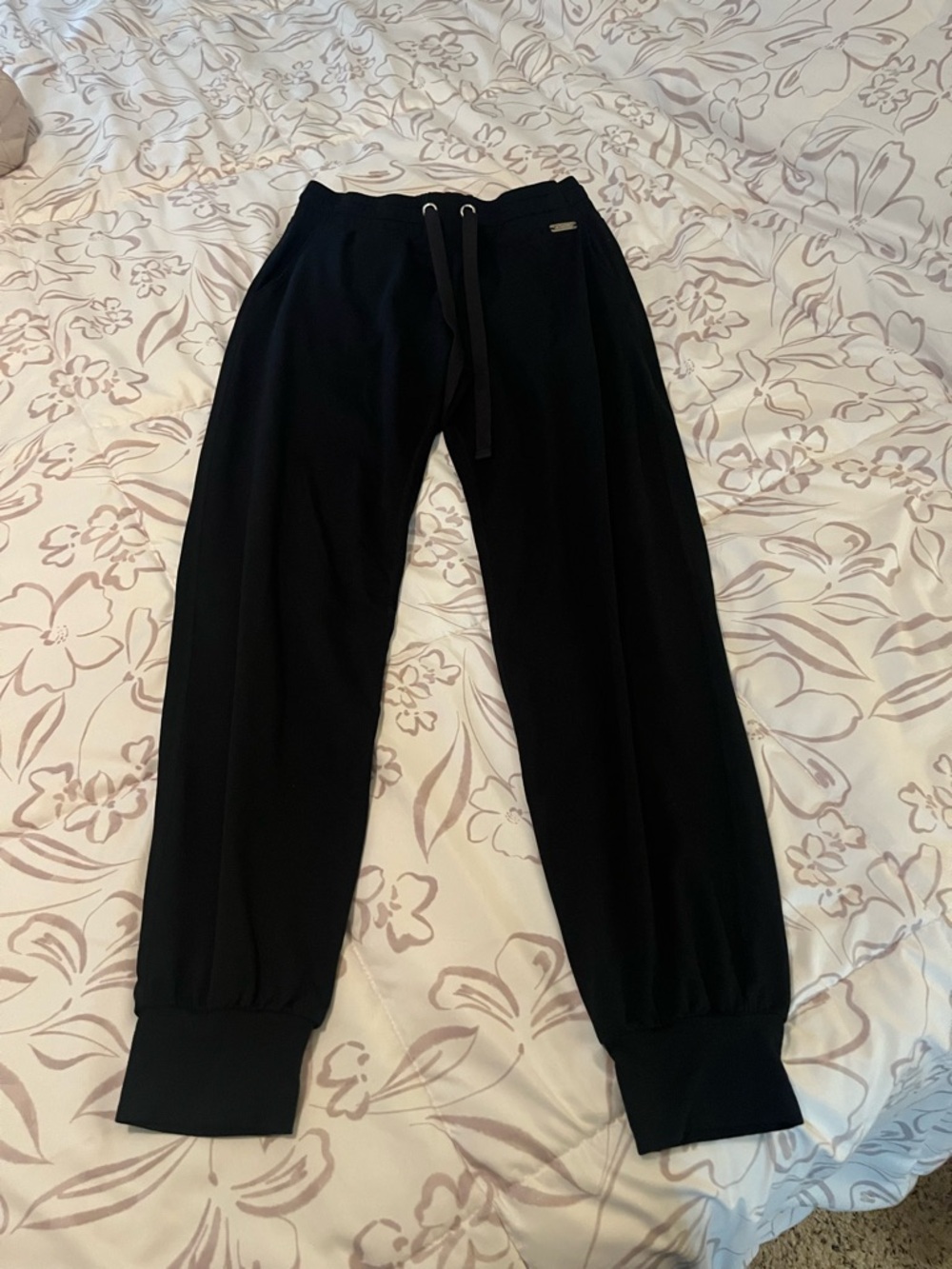 Bombshell Sportswear Black Jogger Pants with Drawstring Waist